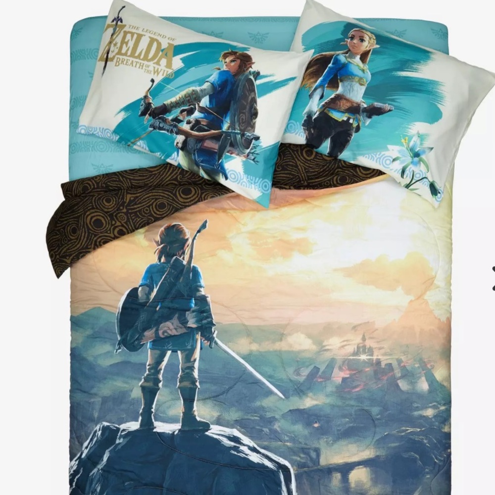 The Legend of ZELDA Breath of the Wild Full Queen Comforter Bedding Pillow Cases
